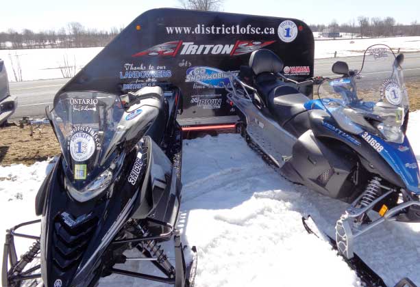 Win yamaha snowmobiles and trailer in OFSC District 1 Draw!