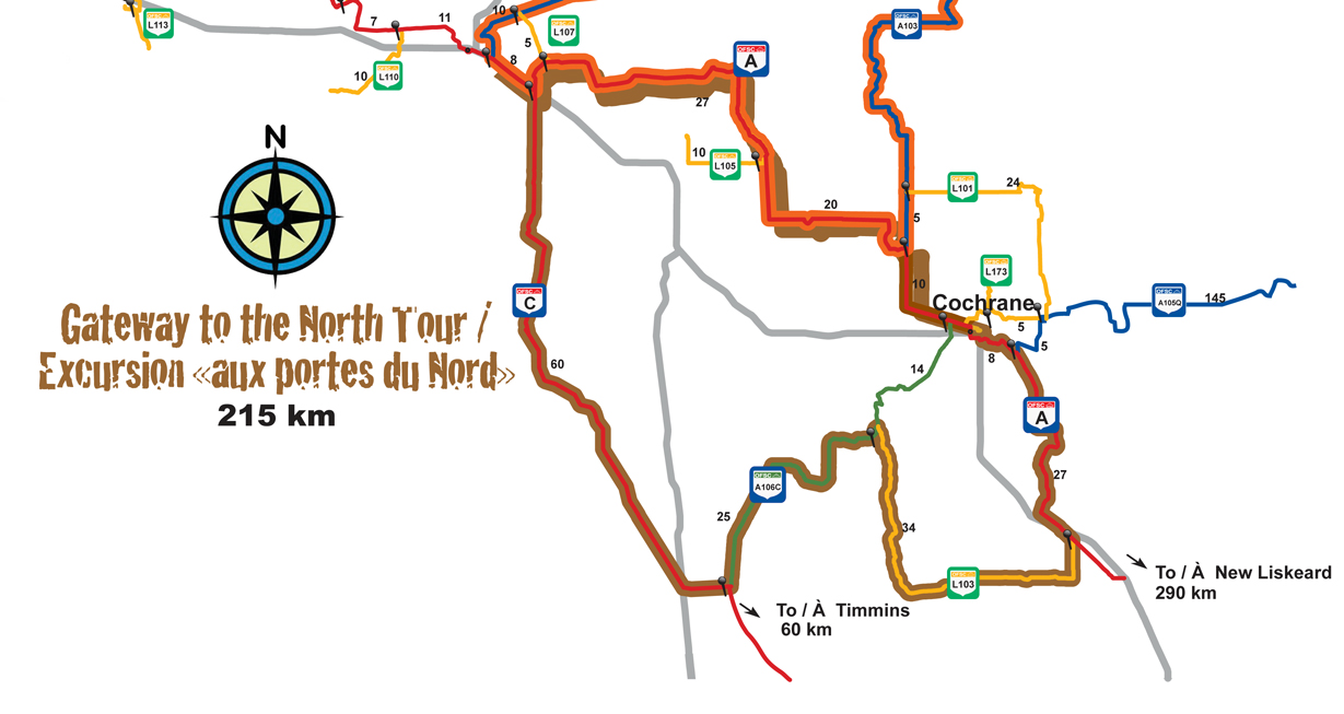 Gateway to the North Tour map