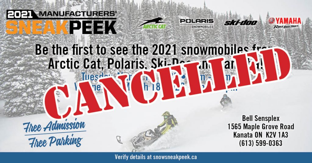 Sneak Peek 2021 Kanata and Barrie Canceled ; COVID19 West Carleton